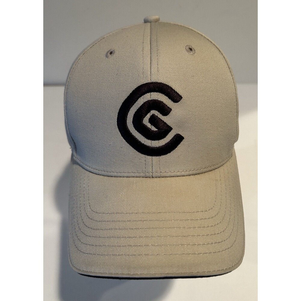 Cleveland Golf Beige Adjustable Hat Cap Logo Strapback One Size - EUC